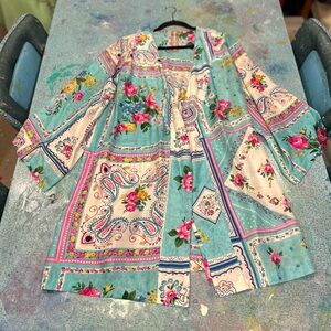 Tiffany Blue Floral Robe